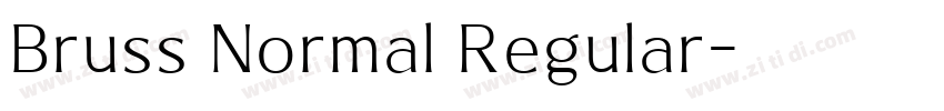 Bruss Normal Regular字体转换
